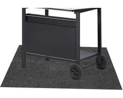 BBQ Mat Rechthoek 100x120 cm - Barbecue vloermat voor BBQ - Grijs Barbecue tapijt voor barbecueën, terras en tuin