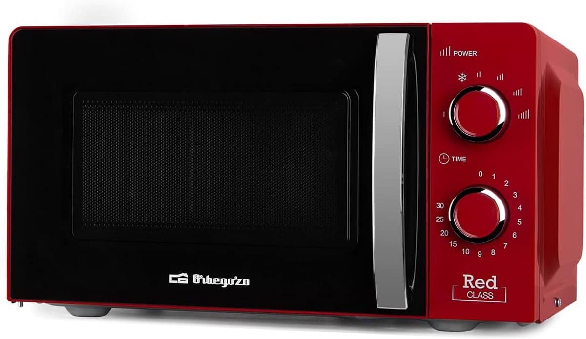 Magnetron 20L Capaciteit met 6 Niveaus, Timer en Ontdooi Programma - 700W, Rood — afbeelding 1