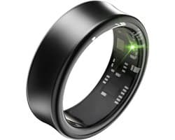 Focus® S2 Smart Ring - Zwart - Maat 11 - AI Coach - Hartslag - Menstruatiecyclus - Slaap Monitor - Herstelscore - Slimme Ring - Sport Prestatie - Stappenteller -IP68 Waterdicht - O2 Meting - Dames - Heren - Wearables - Oplaad Case - beschermring