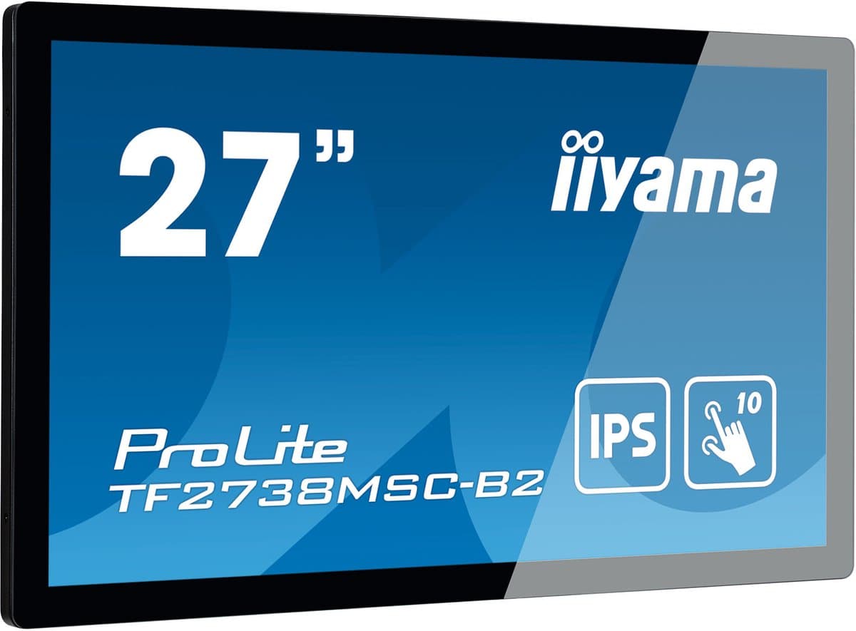 68,6cm/27'' (1920x1080) Iiyama ProLite TF2738MSC-B2 16:9 5ms IPS HDMI DisplayPort DVI VESA Speaker F — afbeelding 1