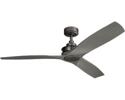 Plafondventilator met verlichting - Ried - 56in / 142cm ventilator - aambeeldijzer