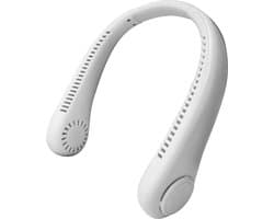 Orange Care, Draagbare Nekventilator – 3 Snelheden – Nek Koeler, Halsventilator, Gezichtsventilator, Mini Ventilator - Wit – 3W – USB Oplaadbaar