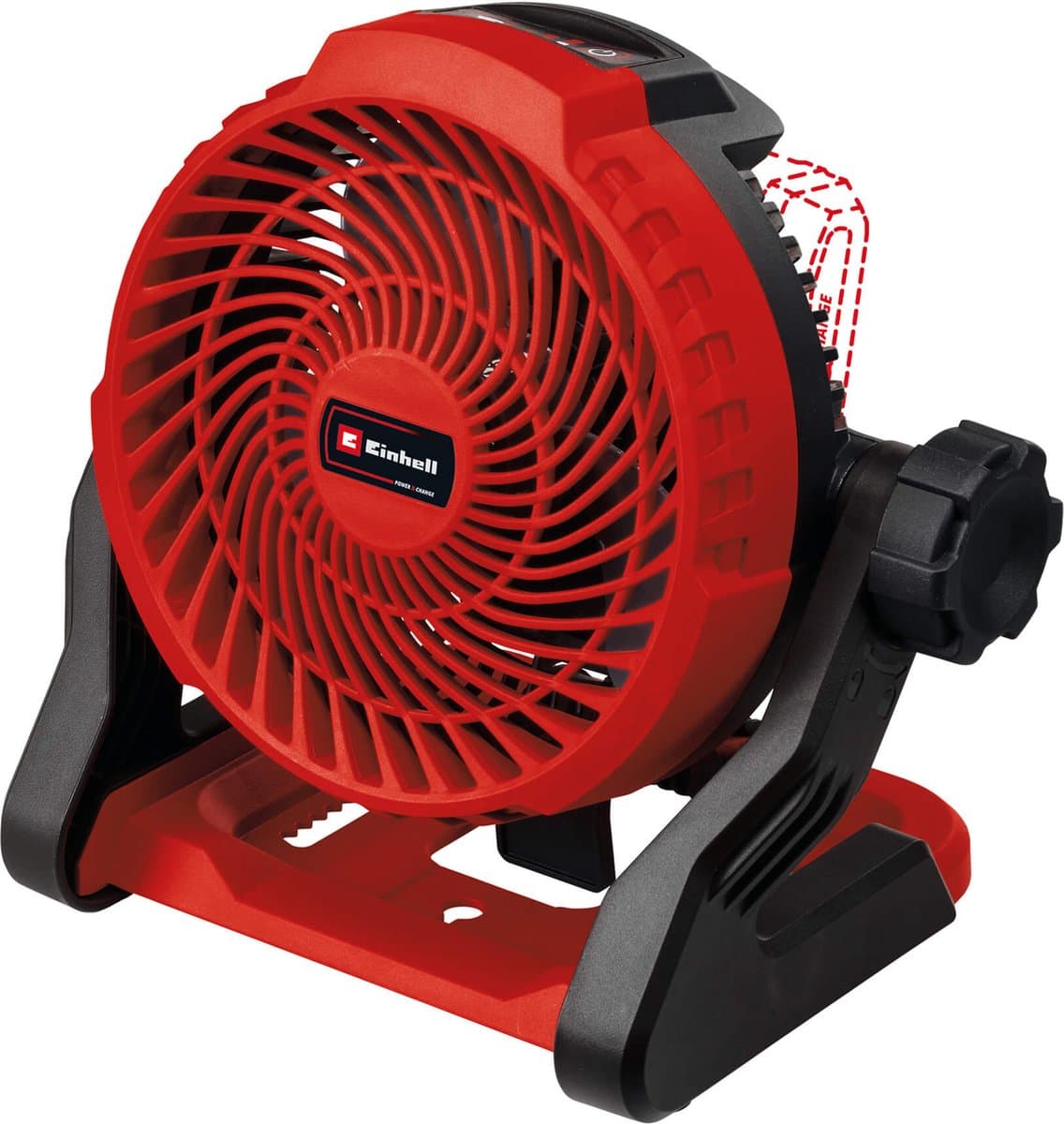 Einhell Accu Ventilator GE-CF 18/2200 Li Solo - Power X-Change - 18 V/Li-ion - 3 snelheidsstanden - 360° draaibare ventilatorkop - Excl. accu en lader — afbeelding 1