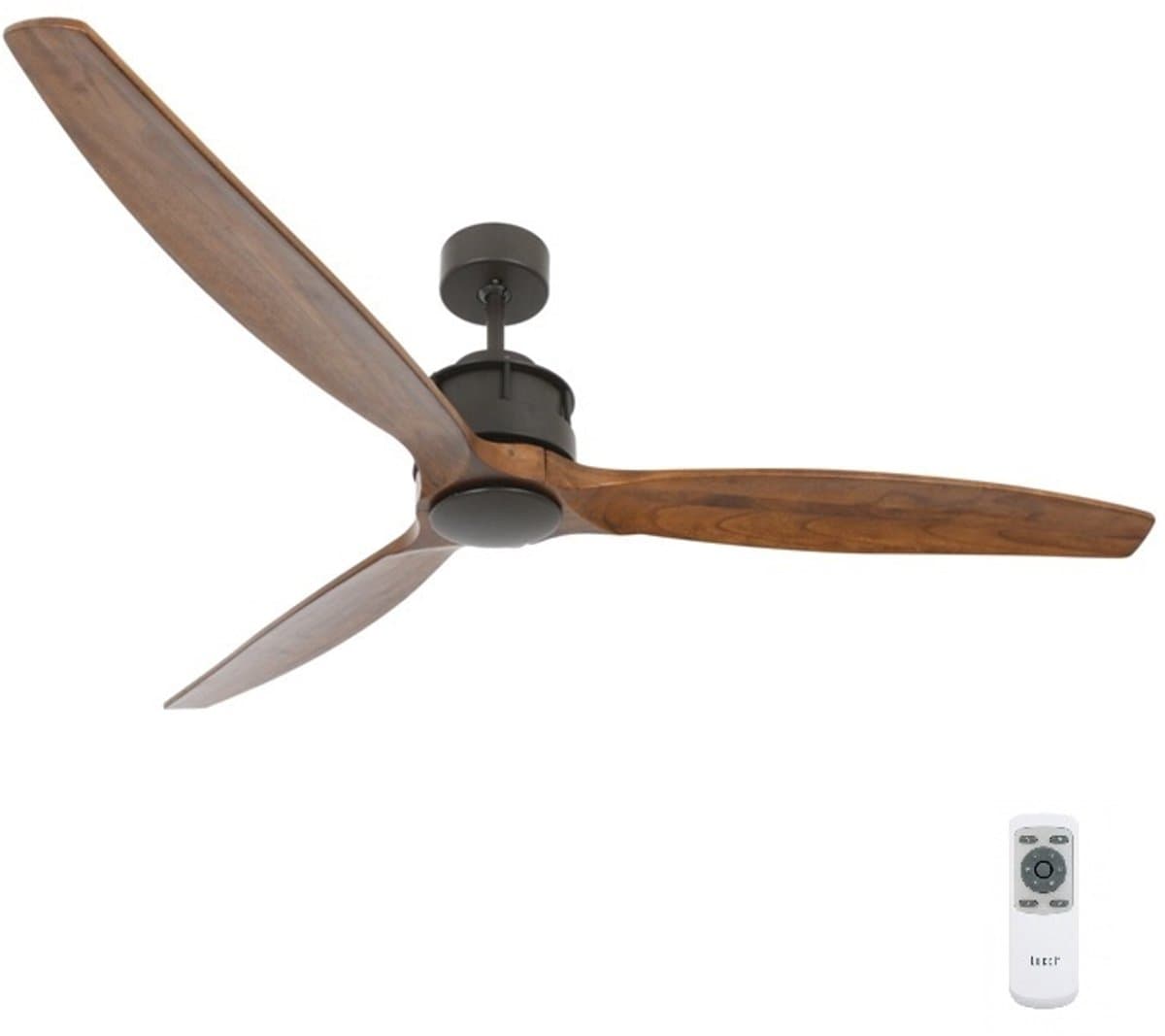 Plafondventilator Akmani Brons - Walnoot Ø 142cm — afbeelding 1