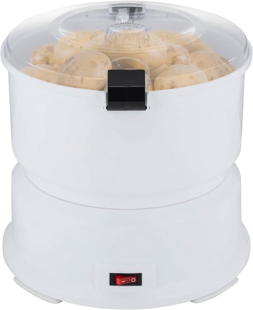 Aardappelschilmachine Elektrisch - Groenteschiller Keuken - Snel Groenten Schillen - Krachtige Motor - 08 kg Capaciteit - Wit — afbeelding 1