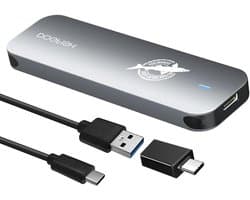 Externe SSD - Draagbare Opslag - Bestanden Overzetten - Aluminium Behuizing - 128 GB - Grijs