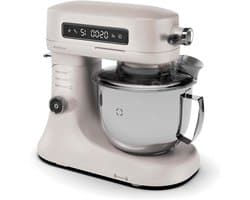 Keukenmachine - Mixer Deegmaker - Bakken en Koken - Stille AC Motor - 5 Liter Kom - Zandkleur