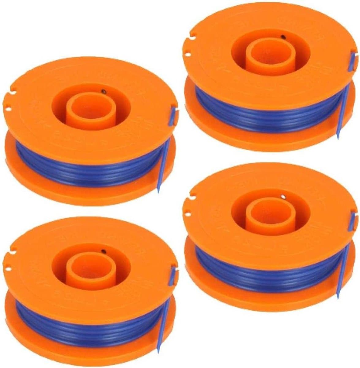 Grasmaaier Spoel - Trimmer Spoel Lijn - Gazon Onderhoud - Efficiënte Maai Prestaties - 4 Stuks - Oranje Blauw — afbeelding 1