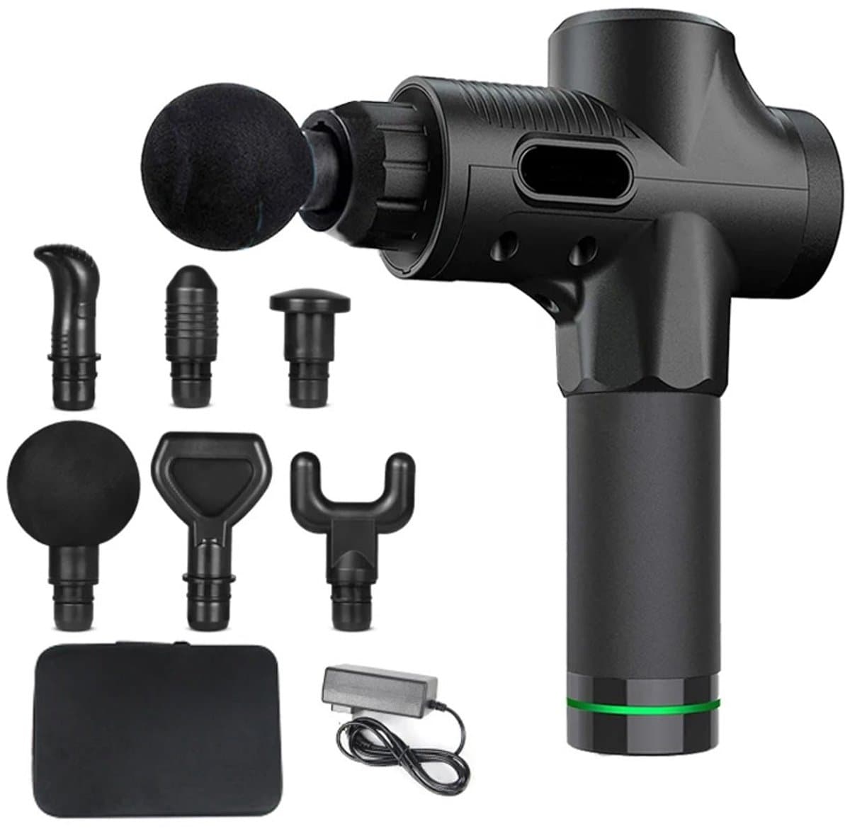 Zerova Massagepistool - Massage Gun - Professioneel - Massage Apparaat - Massage Pistool - 6 massagekoppen - 30 Snelheden - Zwart — afbeelding 1