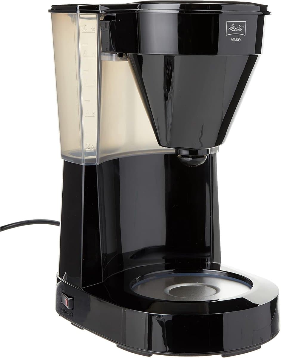 Koffiezetapparaat met Glazen Kan – 10 Kopjes Filter Koffiezetapparaat – Druppelstop – Automatische Uitschakeling – 1050W Zwart — afbeelding 1