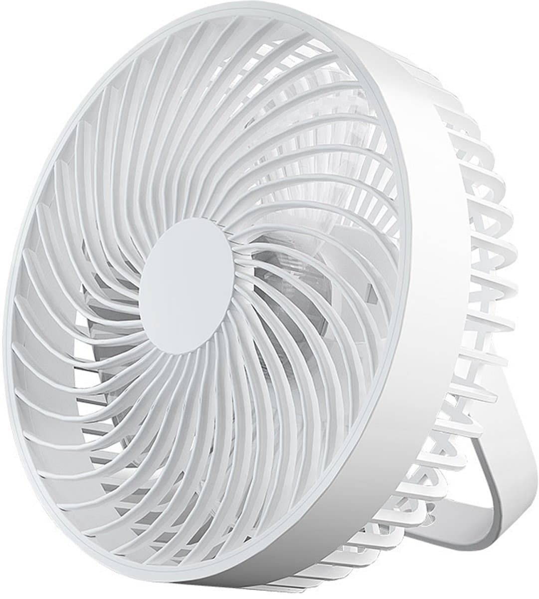 Kleine kamerluchtcirculatieventilator, 2 snelheden, verstelbare kop, tafelventilator voor bureau, nachtkastje — afbeelding 1