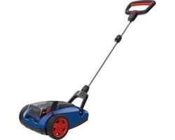Accu Grasmaaier - Handmaaier - Kleine tuinen - Borstelloze motor - 21 cm snijbreedte - Blauw rood zwart