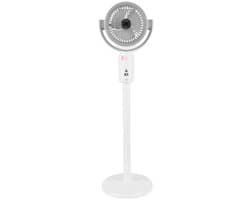 Stille vloerventilator - 5 windsnelheden, 8-uurs timer, 180° draaibaar, 3 hoogte-instellingen, afstandsbediening - Geschikt voor slaapkamers, woonkamers en kantoren.