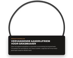 Aandrijfriem Vervangend - Compatibel met John Deere - Rubber Composietmateriaal - Hoogte 5.5mm - Breedte 9.5mm - Externe Lengte 889mm - Grasmaaier Riem