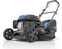 Benzine Grasmaaier - Zelfrijdend Gazonmaaier - Middelgrote Tuinen - 4-in-1 Mulch Systeem - 43 cm Maaibreedte - Zwart