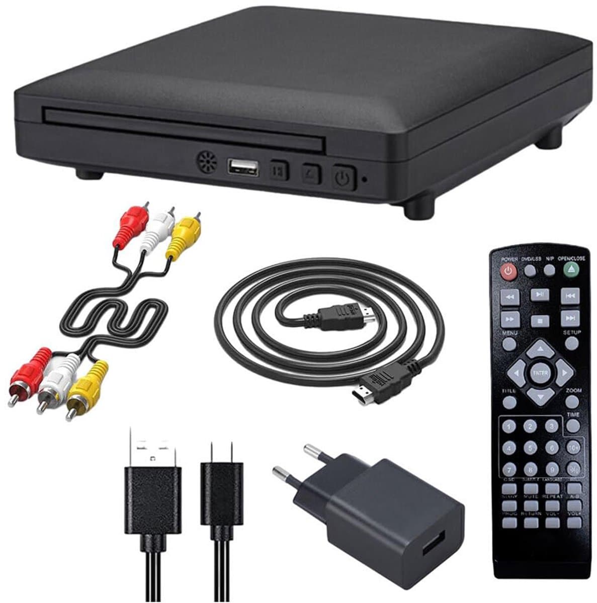 DVD-speler - 1080p HD DVD-speler - Met HDMI-interface - USB-interface - Afstandsbediening - Europese standaardstekker — afbeelding 1