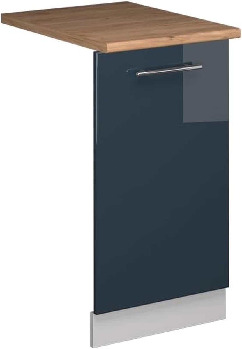 Vaatwasserpaneel - Keukenfront - Keuken Opknappen - Hoogglans Afwerking - 45 cm Breed - Donkerblauw — afbeelding 1