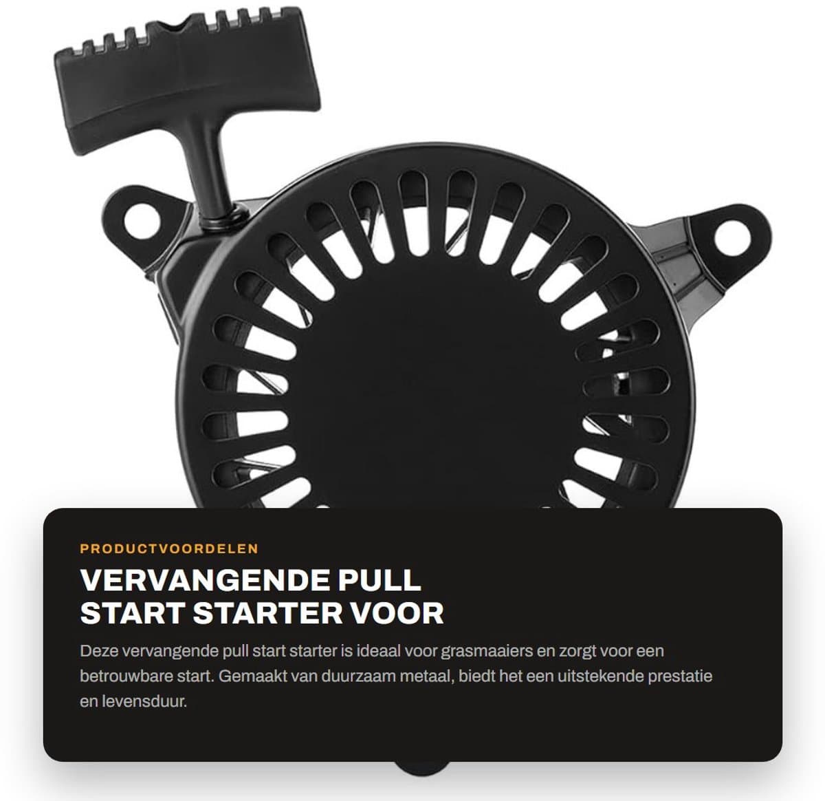 Dailygoods- Pull Starter Vervanging - Trekstarter - Geschikt voor Kohler XT149/XT173/XT650 - Metaal - Diameter 14 cm - Gewicht 468 g — afbeelding 1