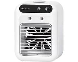 Draagbare luchtkoeler - Mini airco - Persoonlijke verkoeling - 4 snelheden - 500 ml tank - Wit