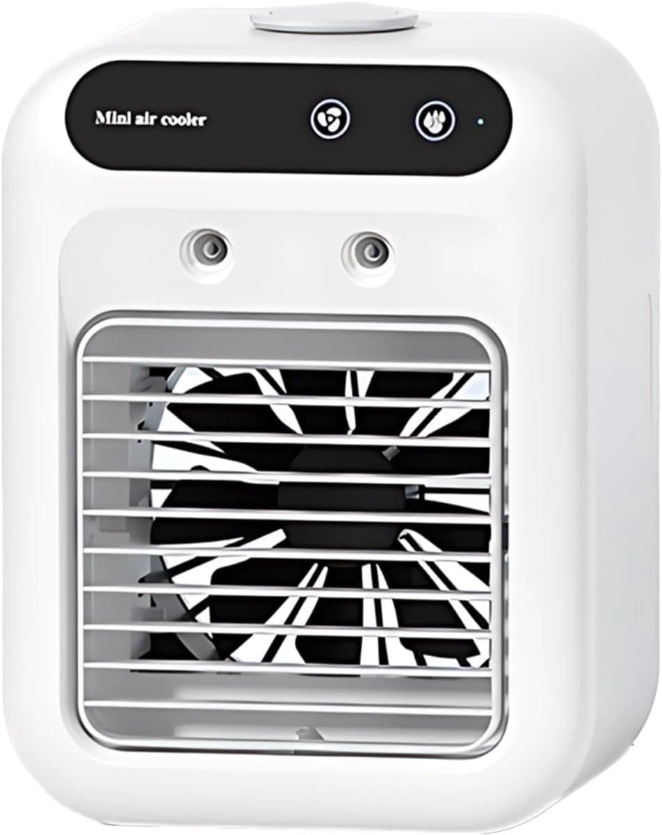Draagbare luchtkoeler - Mini airco - Persoonlijke verkoeling - 4 snelheden - 500 ml tank - Wit — afbeelding 1