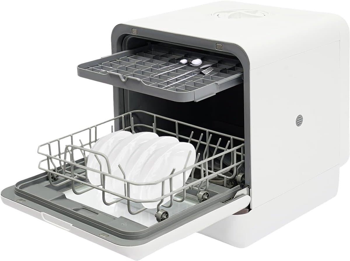 Draagbare Vaatwasser - Mini Afwasmachine - Gemakkelijk Afwassen - Met 6L Watertank - 41x46x46 cm - Wit — afbeelding 1