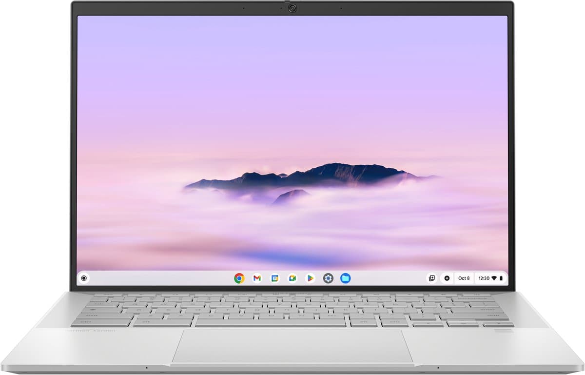ASUS Chromebook Plus Enterprise CB54 CB5403CMA-QM1602 Intel Core Ultra 7 155U 35,6 cm (14) WQXGA 16 GB LPDDR5x-SDRAM 256 GB SSD Wi-Fi 6E (802.11ax) ChromeOS Zilver QWERTY US International — afbeelding 1