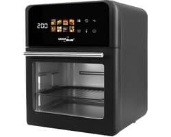 SnelShoppen - Olievrije Friteuse 10L - Heteluchtfriteuse met Kijkvenster - 1800W, 8 Programma's, Touchscreen Display, Timer 60 min, 70–200°C, Gezond K