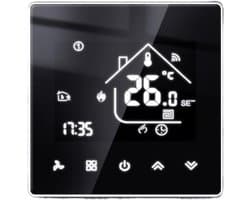 Slimme Thermostaat - Temperatuurregelaar Boiler - Verwarming Regelen - WiFi Afstandsbediening - 86 x 86 mm - Wit