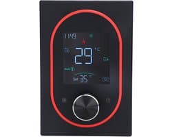 Slimme Thermostaat - Programmeerbaar Verwarmen - Energie Besparen - App Afstandsbediening - AC 95-240V - Zwart