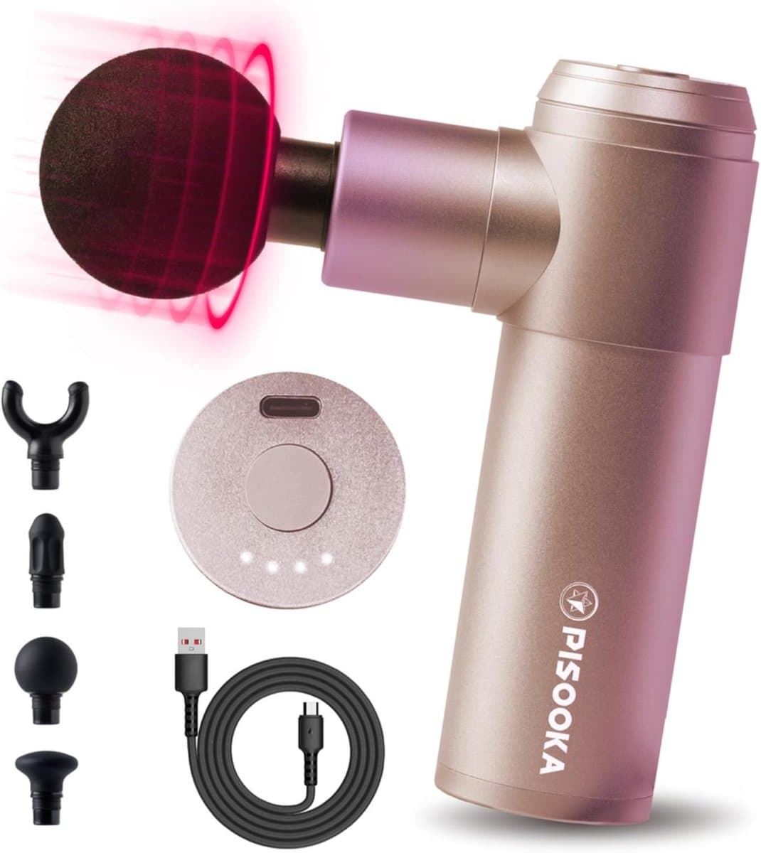 PISOOKA X2 Mini Massage Gun, Percussion Massage Gun, Deep Weave, Lightweight, Portable Long Battery Life, Massager for - ShopVlot — afbeelding 1