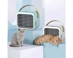 LISM-Mini-ventilator Geschikt voor huisdieren, draagbare airconditioner, Geschikt voor bureaus, kantoren, slaapkamers, studeerkamers en op reis.