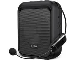SHIDU S40 Spraakversterker Draadloos - Stemversterker - Geluidversterker - Draagbare Bluetooth Luidspreker en Draadloze Headset - Oplaadbare Stemversterker voor Leraren - Reizigers - Vergaderingen - Muzikanten