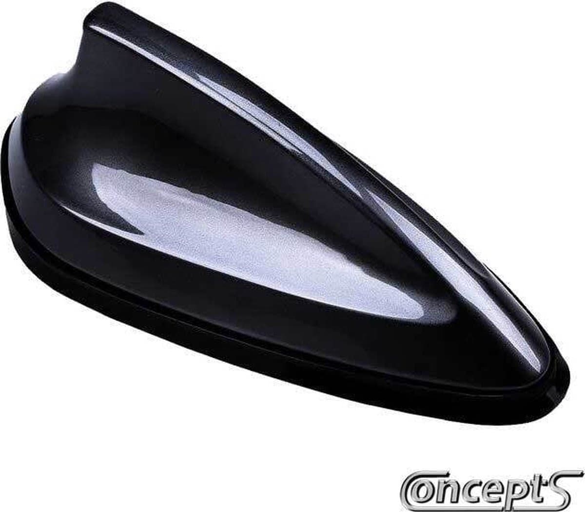 Simoni Racing haaienvin auto antenne Big Shark Fin in glanzend zwart ABS ter vervanging van antennespriet — afbeelding 1