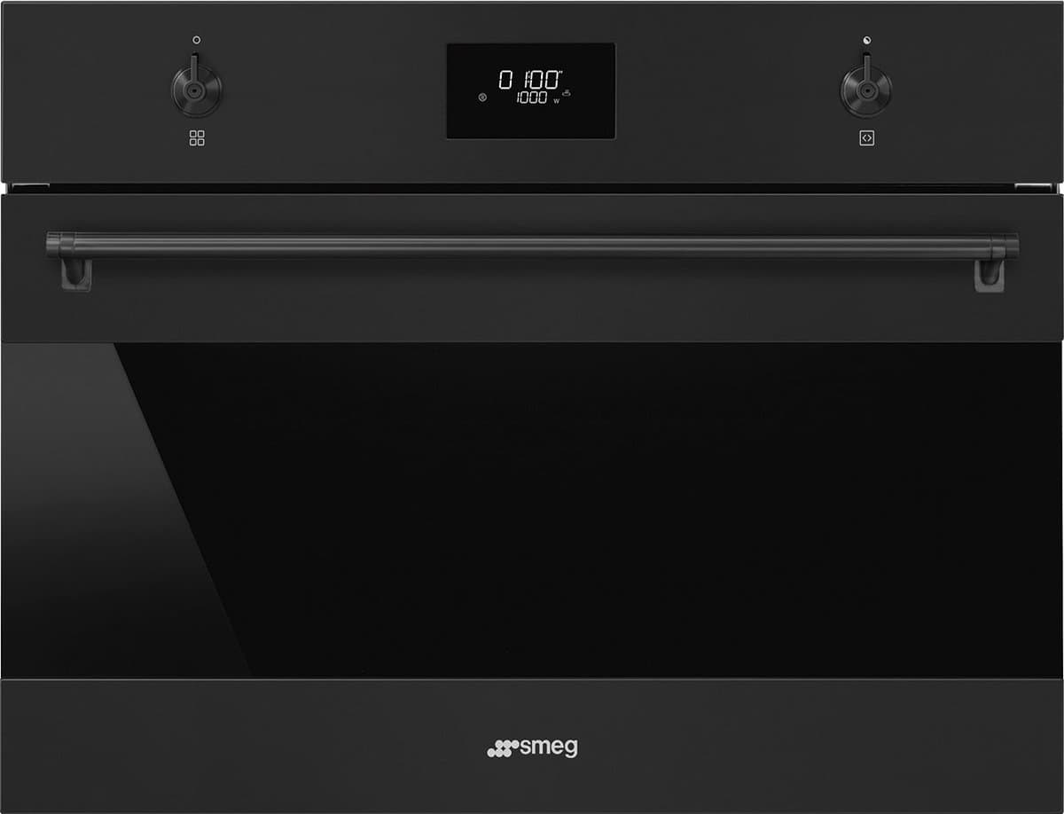 SMEG SO4301M0N - Inbouw Grill-magnetron - 40 liter - 800 W - 45 cm - Zwart — afbeelding 1