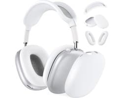 Siliconen Hoes voor AirPods Max Hooftelefoons van MMOBIEL – Siliconen Oorkussens Beschermhoes, Oorschelp Beschermhoes, Hoofdband Beschermhoes – Anti-Kras Zachte Siliconen Beschermer – Wit