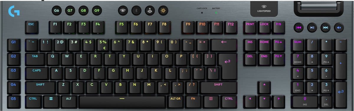 Logitech G915 X Lightspeed Wireless Gaming Toetsenbord Zwart Qwerty — afbeelding 1