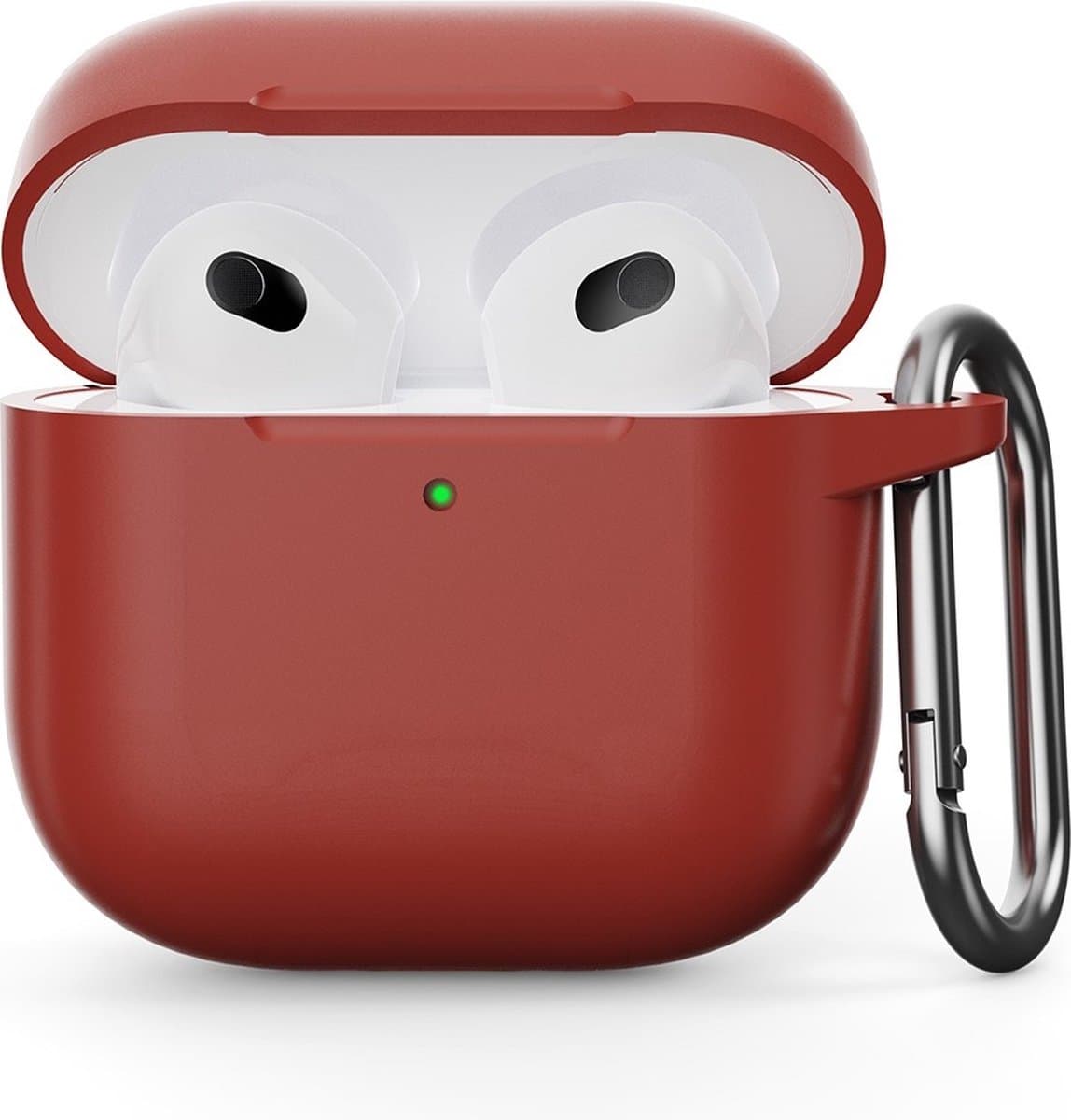Coverup Hoesje - Geschikt voor AirPods 5 / 4 Hoesje - Coverup Siliconen AirPods Case met Sleutelhanger - Bordeaux — afbeelding 1