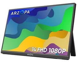 Arzopa A1S - Portable Gaming Monitor - Ingebouwde Kickstand - 60hz - 14 inch