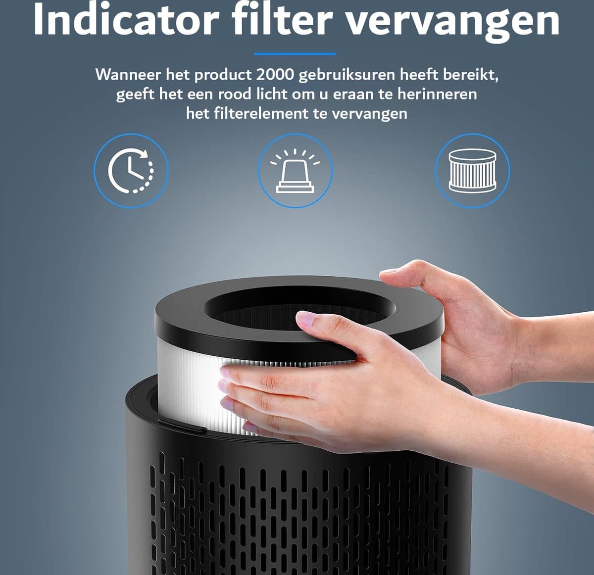 Luchtreiniger - Air Purifier - luchtreinigers met hepa filter - 3 filterniveaus - Air cleaner - Met Aromatherapie - Zwart — afbeelding 1