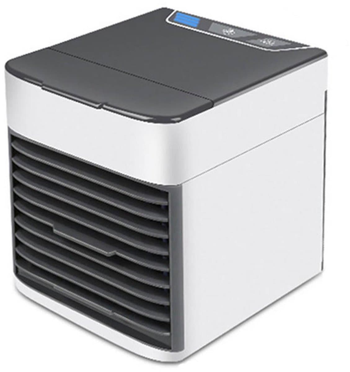 Airco -Mobiele Airco en Luchtkoeler met 6 Snelheden - Premium Mini Cold Air Fan 500ml - Stille Tafelventilator met LED Verlichting en Luchtfilter - Draagbare Luchtkoeler voor Slaapkamer en Kantoor - USB Aircofan — afbeelding 1