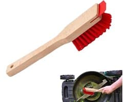 Grasmaaierdek schraper - Tuin schraper - Gazon onderhoud - Versterkte borstel - 40.5 cm - Houten borstel