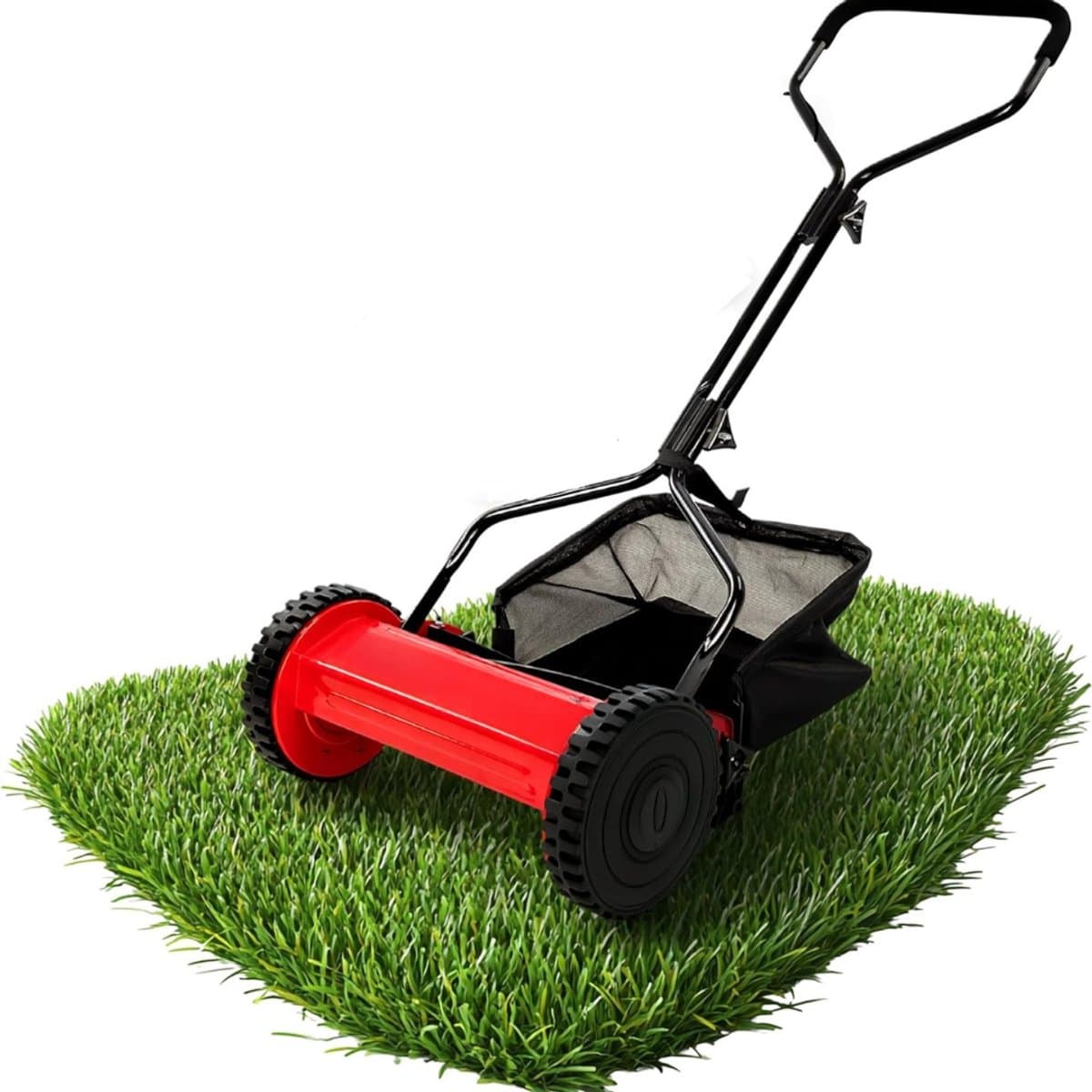 VIN® Grasmaaier Handmatig – Grastrimmer Met 21 Liter Opvangbak – Handmaaier Met 5 Messen – Kooimesmaaier 35 Cm Breed — afbeelding 1