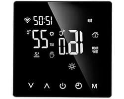 Slimme Thermostaat - WIFI Thermostaat Programmeerbaar - Verwarming Regelen - Nauwkeurige Temperatuur - 86 x 86 mm - Wit