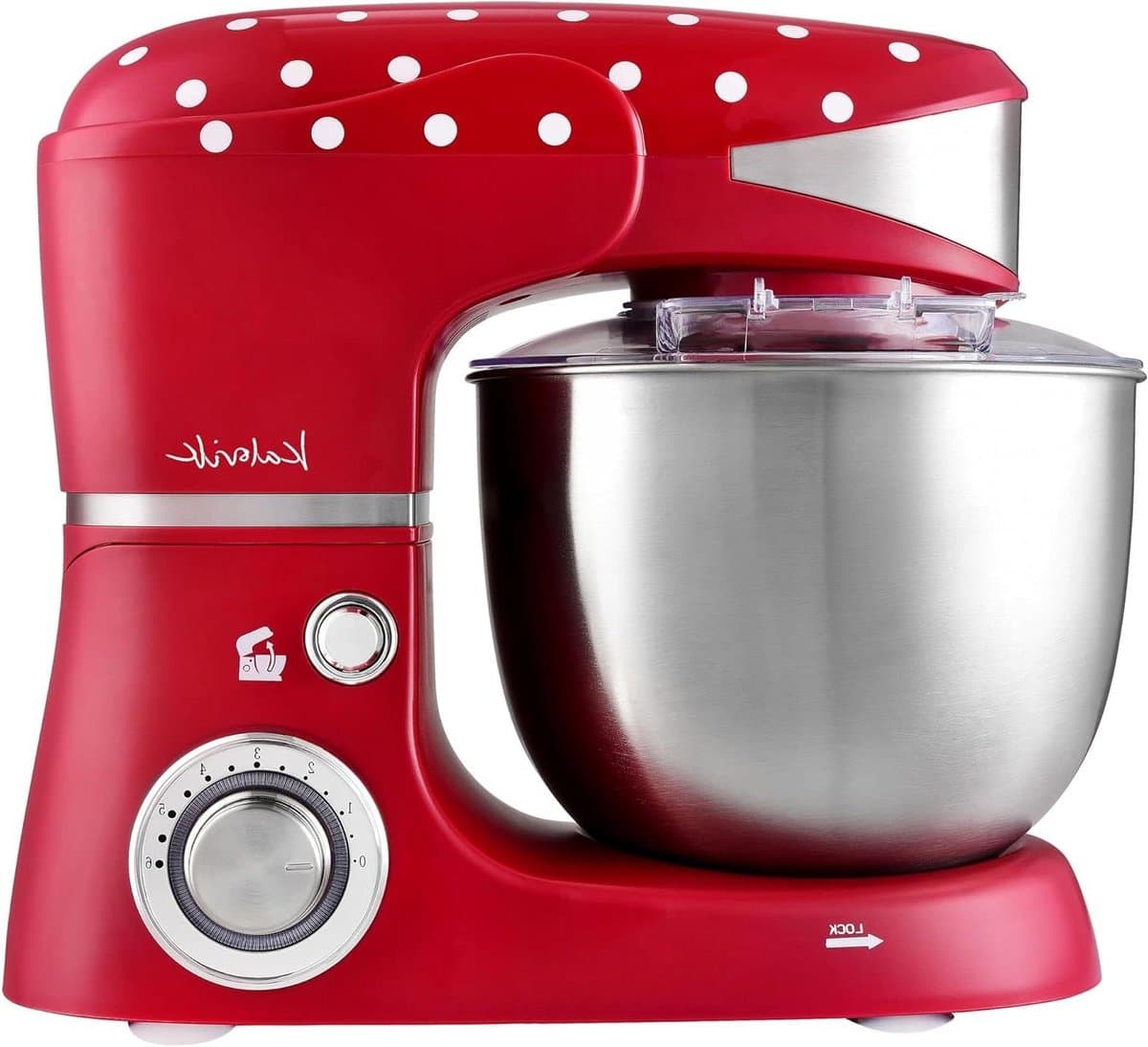 Keukenmachine - Mixer - Bakken en Koken - Planetair roersysteem - 5 liter - Rood/Wit — afbeelding 1