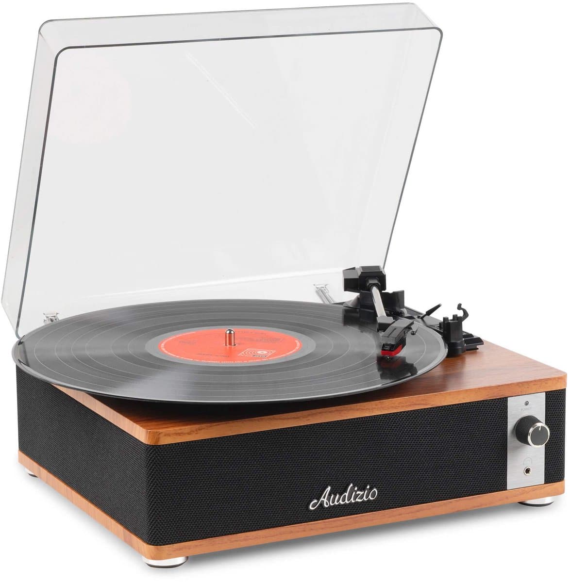 Platenspeler - Audizio Irvine - LP speler - Platenspeler Bluetooth - Voor alle plaatformaten - Houtlook — afbeelding 1