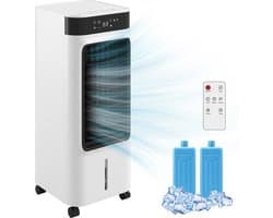 Mobiele Airco - Aircooler / Luchtkoeler - Draagbare Airconditioner - 3-in-1 Airco, Ventilator & Ontvochtiger - 7L Watertank - voor 20 m² - met Afstandsbediening & 24-uurs Timer - 50 dB - Inclusief Wieltjes - Wit