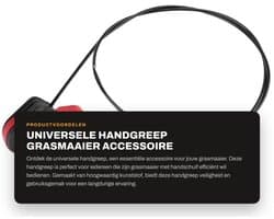 Dailygoods- Handgreep Universeel - Kunststof - Geschikt voor Grasmaaiers - Duurzaam - Eenvoudige Installatie - Afmetingen 5,5 x 11 cm - Grasmaaierhandgreep