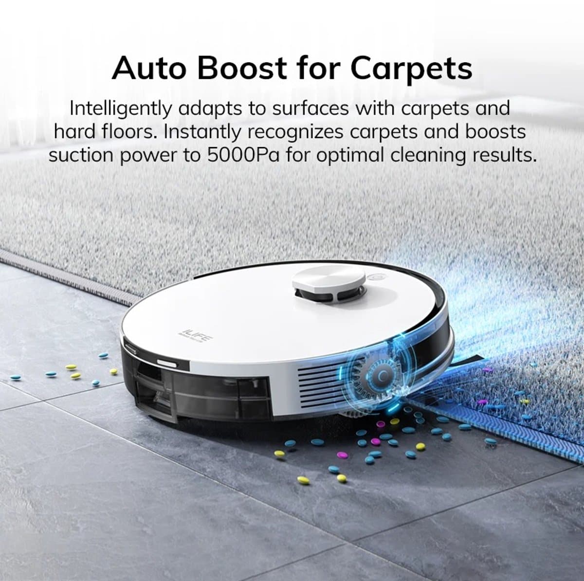 ILIFE A30 PRO 5000Pa Zuigkracht Robotstofzuiger en dweilcombinatie-Zelfleegfunctie- 60 dagen capaciteit- App/afstandsbediening- 180 minuten gebruiksduur — afbeelding 1