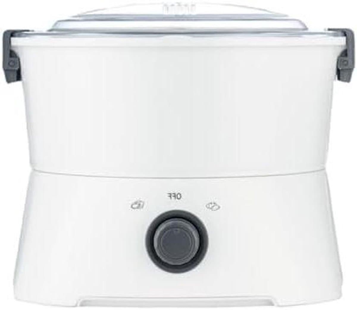 Elektrische Aardappelschiller - Groente Hakker - Keuken Voorbereiding - Eén Knop Bediening - 1 kg Capaciteit - Wit — afbeelding 1