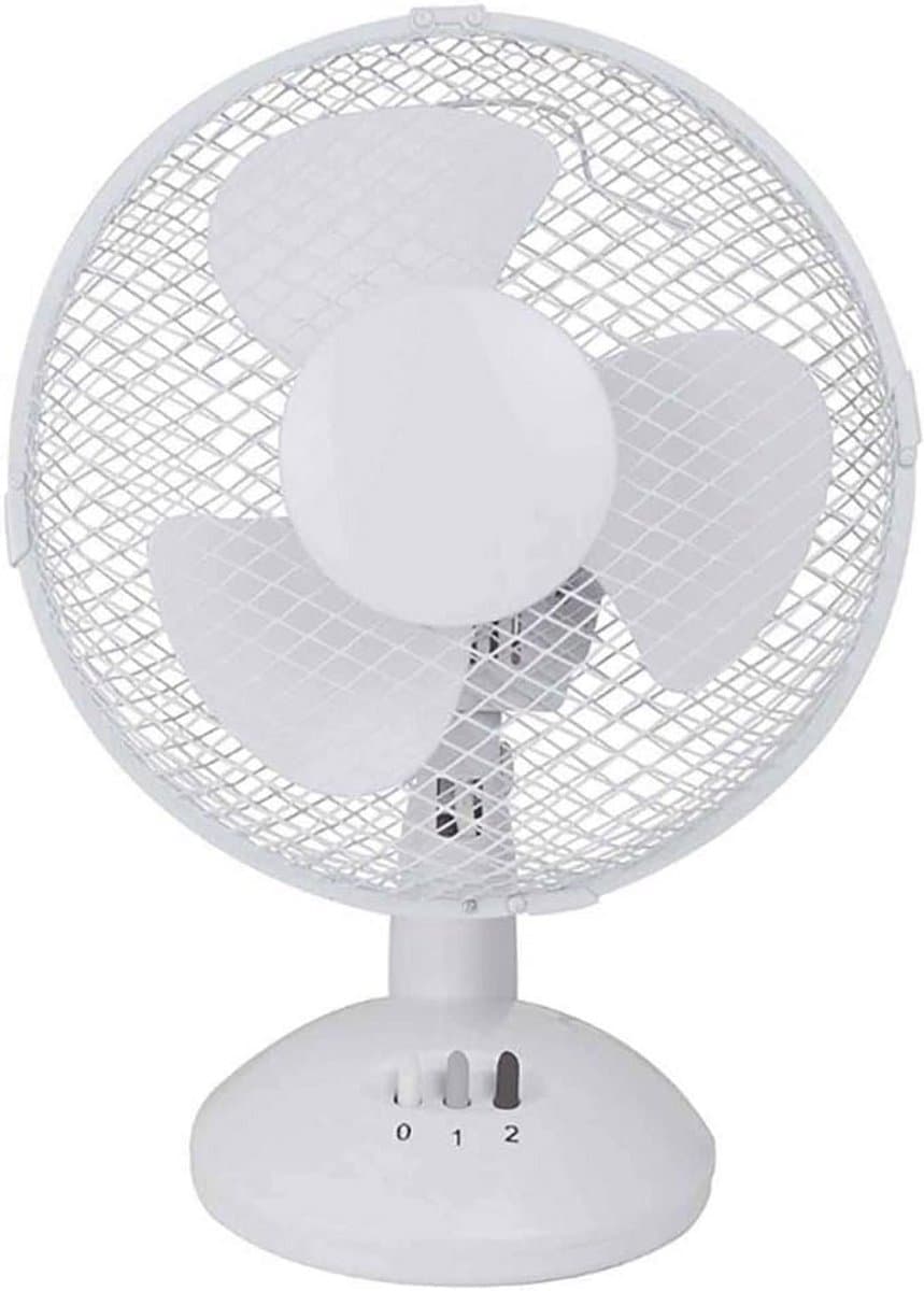 Draagbare Tafelventilator, 9 Inch, Wit, Oscillerend, Compact — afbeelding 1